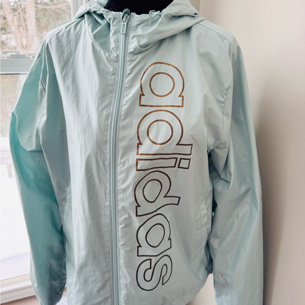 Adidas Light Blue Windbreaker Jacket